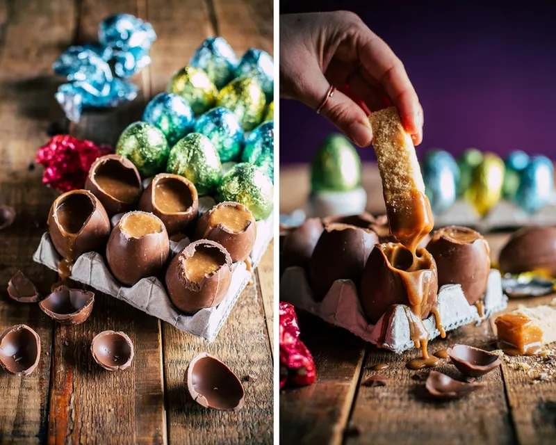 MILLIONAIRE’S SHORTBREAD EASTER EGGS