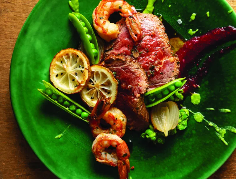 Maple Glazed Roast Beef with Plums