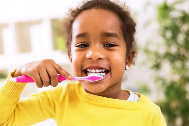 brushing teeth