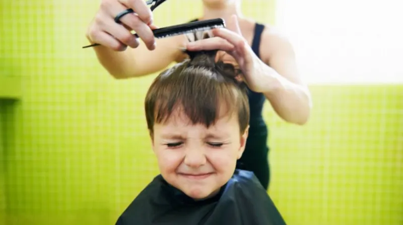 child's haircut