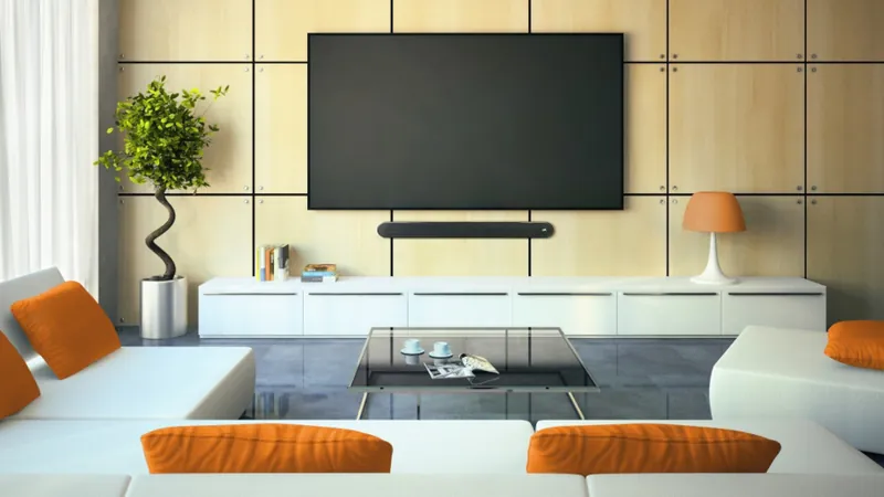 TV and soundbar