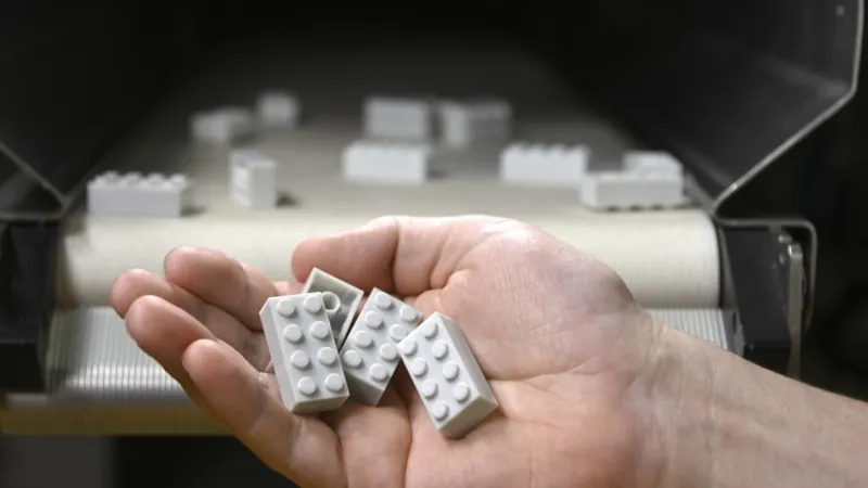 Lego recycled plastic bricks