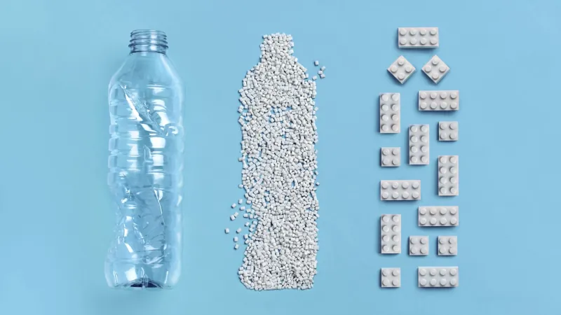 Lego recycled plastic bricks