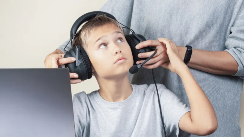 child playing games