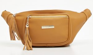 BLACKCHERRY Tassel Detail Moon Bag - Tan