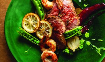 Maple Glazed Roast Beef with Plums