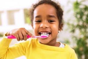 brushing teeth