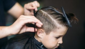 child's haircut