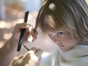child's haircut