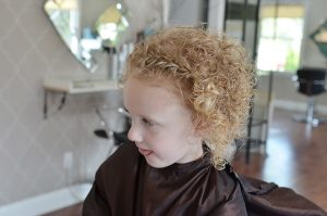 child's haircut