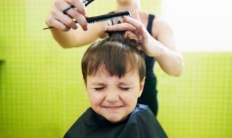 child's haircut
