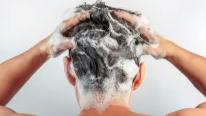 washing hair