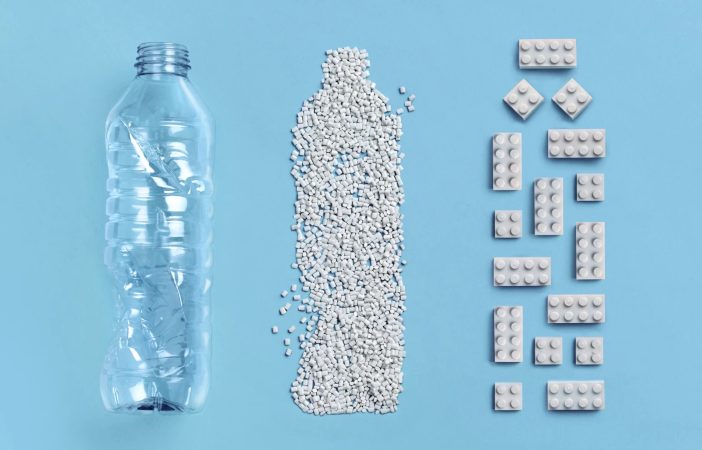 Lego recycled plastic bricks