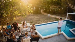 pool party garden