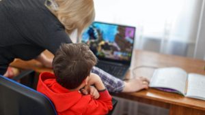 child playing games