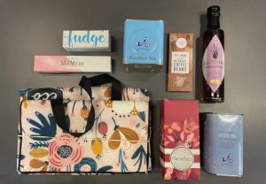 Cooler lunch bag filled with treats